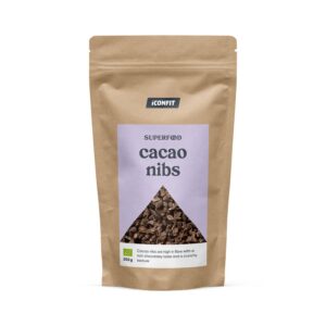 ICONFIT mahedad toorkakao nibsid 200 g pakend