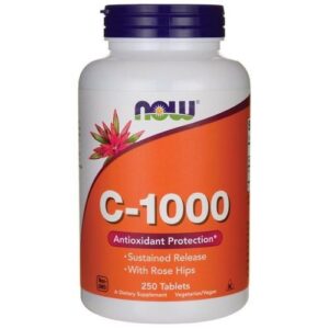 C-vitamiini 1000 mg ruusunmarjalla ja bioflavonoideilla - 250 tablettia