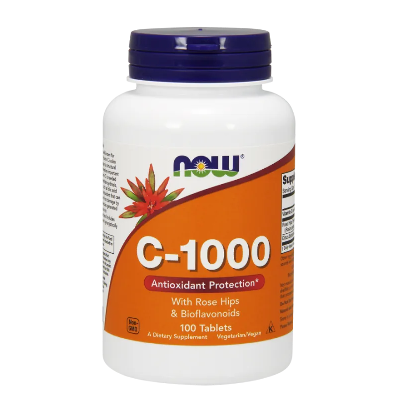 C-vitamiini 1000 koillisruusulla ja bioflavonoideilla - 100 tablettia