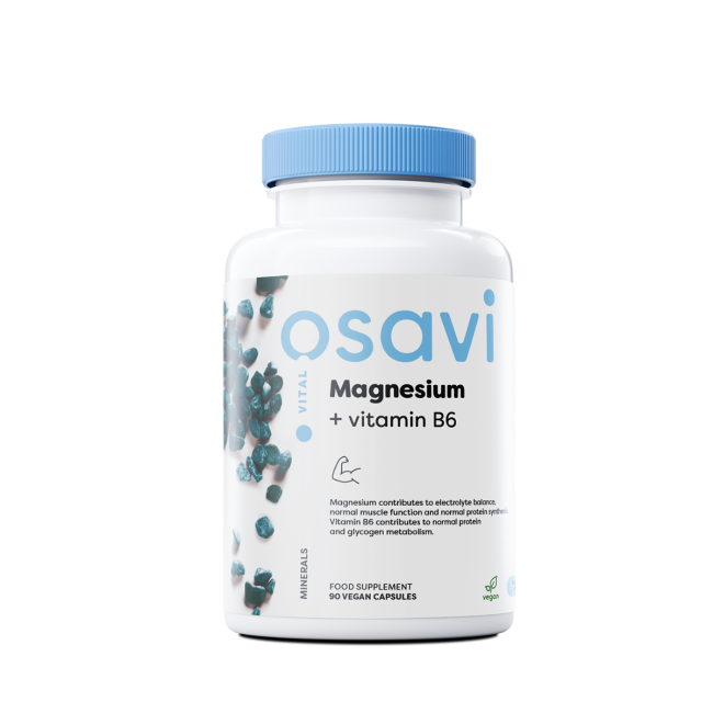 Osavi Magnesium + Vitamin B6 - 90 vegaanista kapselia