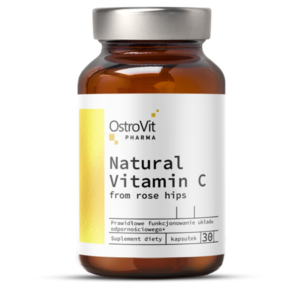 Luonnollista C-vitamiinia ruusunmarjasta - 30 kapselit - OstroVit Pharma