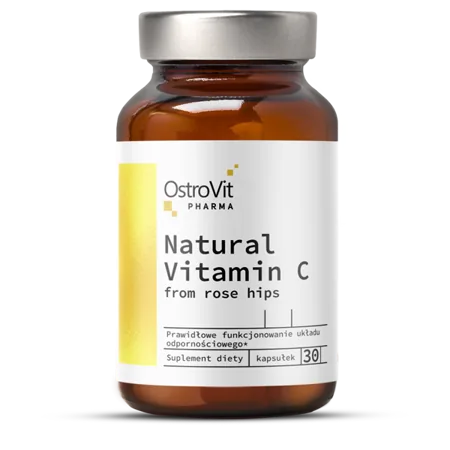 Luonnollista C-vitamiinia ruusunmarjasta - 30 kapselit - OstroVit Pharma
