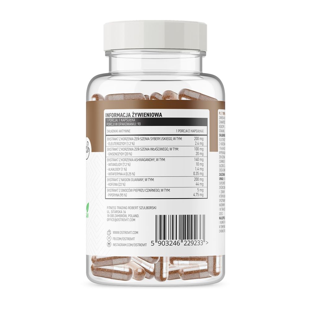 OstroVit Triple Ginseng VEGE 90 kapselia - Image 2