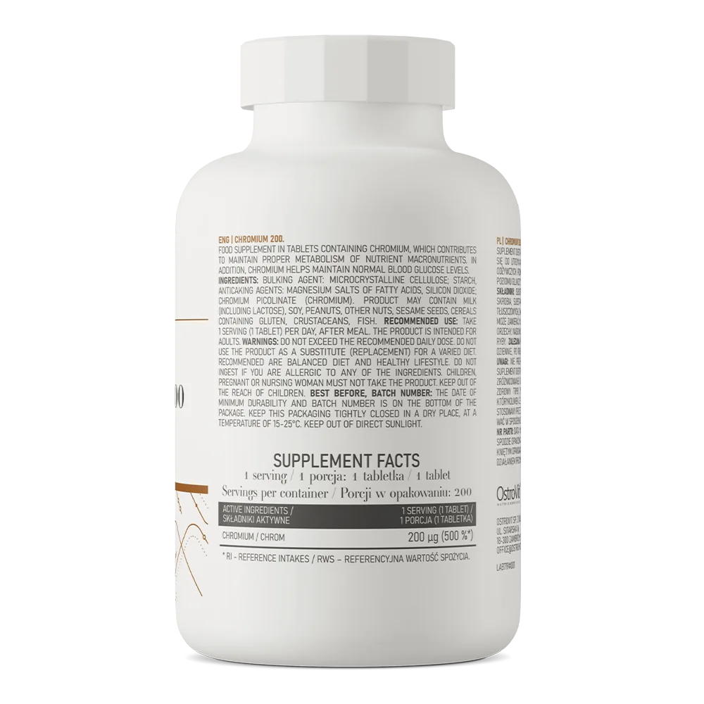 OstroVit Chromium 200 μg 200 tablettia - Image 2