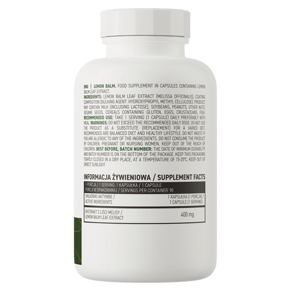 OstroVit Lemon Balm VEGE 90 kapselia - Image 2