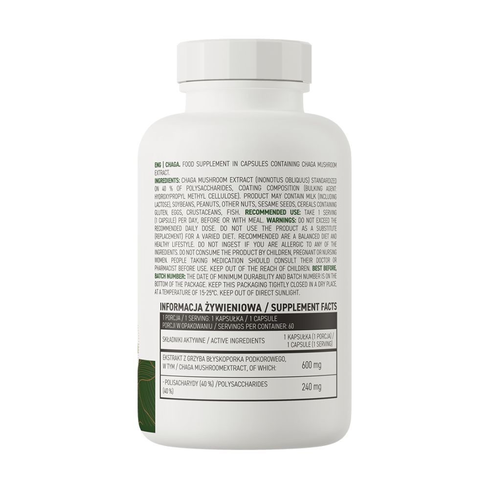 OstroVit Chaga VEGE 60 kapselia - Image 2