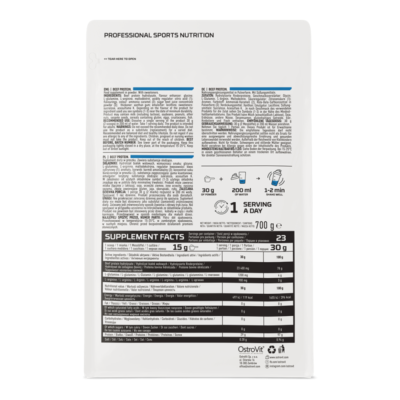 OstroVit Beef Protein 700g - Image 2