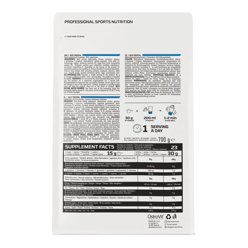 OstroVit Beef Protein 700g - Image 2