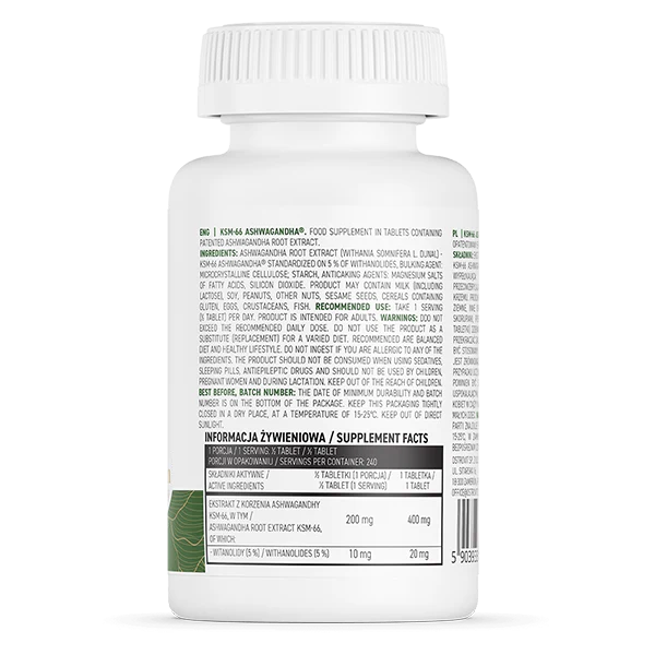 OstroVit KSM-66 Ashwagandha 120 tablettia - Image 2