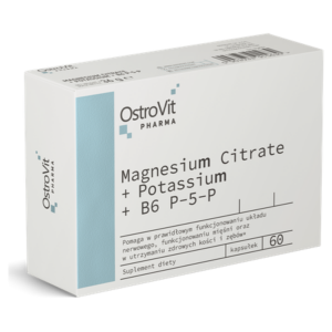 Magnesiumsitraatti + kalium + B6 P-5-P - 60 kapselia