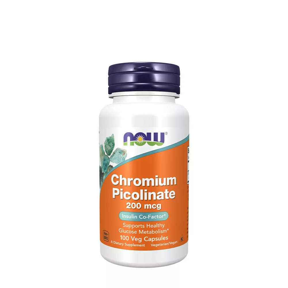 NOW Kromipikolinaatti 200mcg 100 kaps.