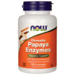 NOW Papaya Enzymes -pureskeltavat 180 tablettia.