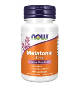 NOW Melatoniini 3 mg 180 imeskelytablettia