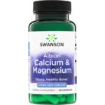 Swanson Albion kalsium ja magnesium 60 kapselia.