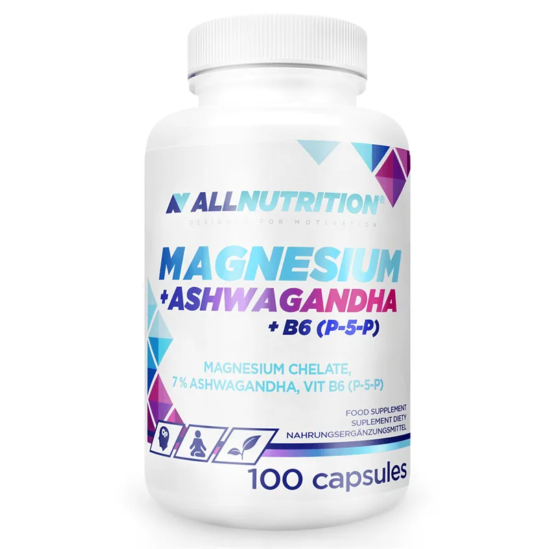 Allnutrition Magnesium + Ashwagandha + B6 100 kapselia.