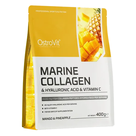 OstroVit Merikollageeni + Hyaluronihappo + C-vitamiini 400 g (mango-ananas)